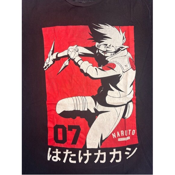 Vintage 2002 Naruto Graphic T-shirt Men's Size M Black and Red - Picture 4 of 7